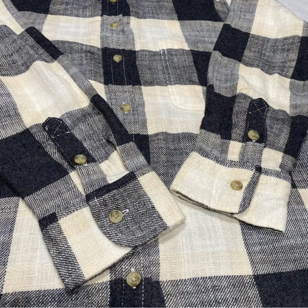 NWT American Eagle Boyfriend Fit Amazingly Soft Flannel Shirt Size S #1358 - Picture 5 of 12